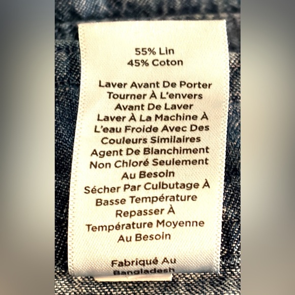 Talbots Shorts Women's Linen Blend Shorts in 
Chambray Women’s Size 12P - Picture 6 of 7